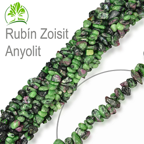 Návlek z tromlovaných kamenů balení 10g Rubín Zoisit-Anyolit