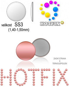 Kovové NAILHEAD HOTFIX nažehlovací polotovary. Velikost SS3 (1,40-1,50mm) Tl.0,6mm. Barva 018 RŮŽOVÁ (lesklá ocelová). Balení 100Ks.