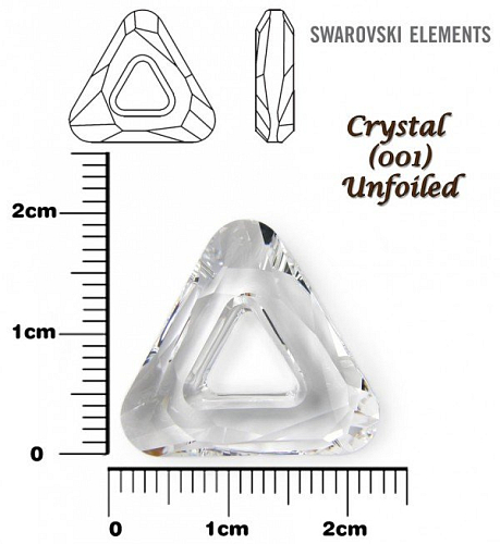SWAROVSKI ELEMENTS Cosmic Triangle 4737 barva CRYSTAL (001)  velikost 20mm. 