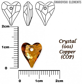 SWAROVSKI Wild Heart Pendant barva CRYSTAL COPPER velikost 12mm