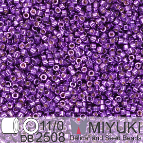 Korálky Miyuki Delica 11/0. Barva Duracoat Galvanized Purple Orchid DB2508. Balení 5g.