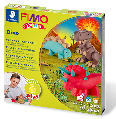 Sada pro děti Fimo kids Form & Play motiv Dinosauři.