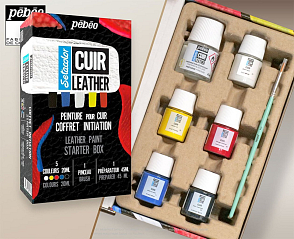 Sada barev na KŮŽI  Starter box výrobce PEBEO Setacolor Leather