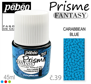 Barva na Šperky PRISME Fantasy Pébéo . barva č.39 CARABBEAN BLUE . Balení 45ml.