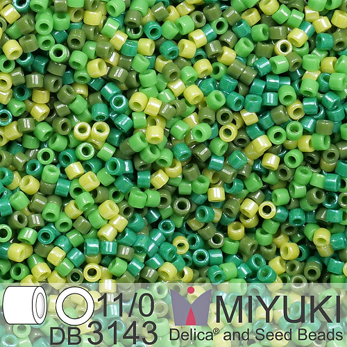 Korálky Miyuki Delica 11/0. Barva Forest Walk Mix DB3143. Balení 5g.