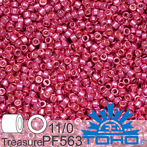 Korálky TOHO tvar TREASURE (válcové). Velikost 11/0. Barva PF563 PermaFinish - Galvanized Orchid . Balení 5g.