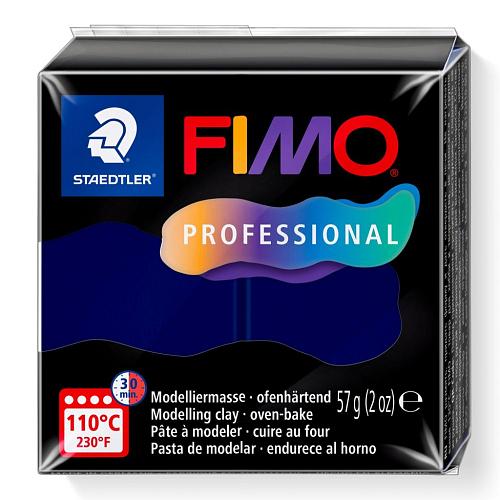 modelovací hmota FIMO Professional balení 57g . Barva 34 MODRÁ NÁMOŘNÍ (Navy Blue).