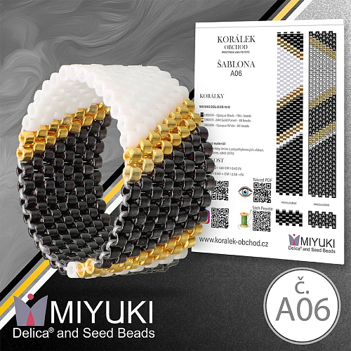 Rukodělná korálková stavebnice MIYUKI. Stavebnice prstenu New DIY color no. A06