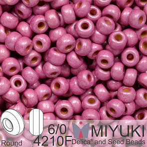 Korálky Miyuki MIX Round 6/0. Barva 4210F Duracoat Galvanized Matte Hot Pink. Balení 5g