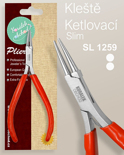 Kleště bižuterní KETLOVACÍ  Ozn. SL1259 Slim velikost kleští 135x55mm 