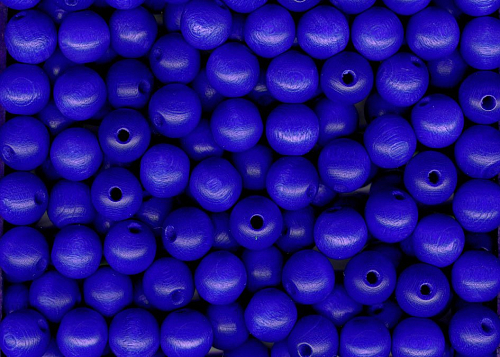 Korálky 1175 barva Modrá Tmavá 630 průměr 10mm počet 15 kusů v sáčku