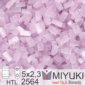Korálky Miyuki Half Tila. Barva Silk Pale Lavender HTL 2564. Balení 3g
