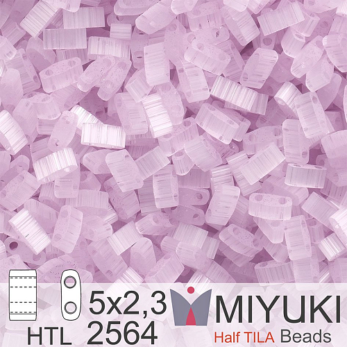 Korálky Miyuki Half Tila. Barva Silk Pale Lavender HTL 2564. Balení 3g
